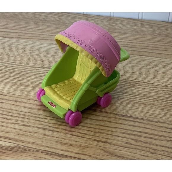 Fisher Price Loving Family Vintage Green Stroller 2006 Mattel - Picture 1 of 3